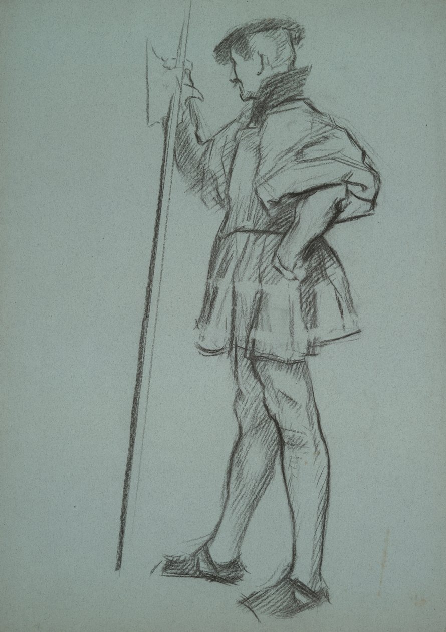 Studie für Die Verhandlung von Königin Katharina von Edwin Austin Abbey