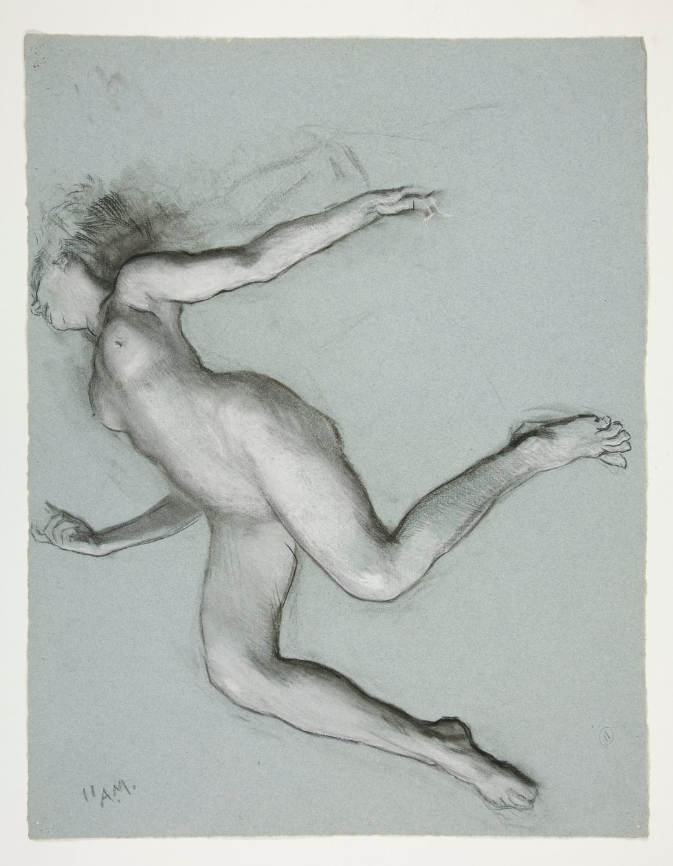 Studie für Figur von 11 Uhr für von Edwin Austin Abbey