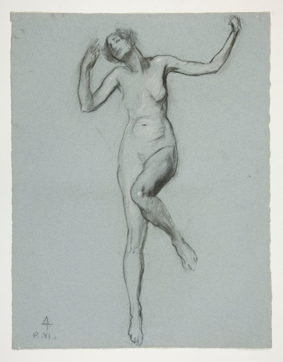 Studie für Figur von 4 Uhr nachmittags in von Edwin Austin Abbey