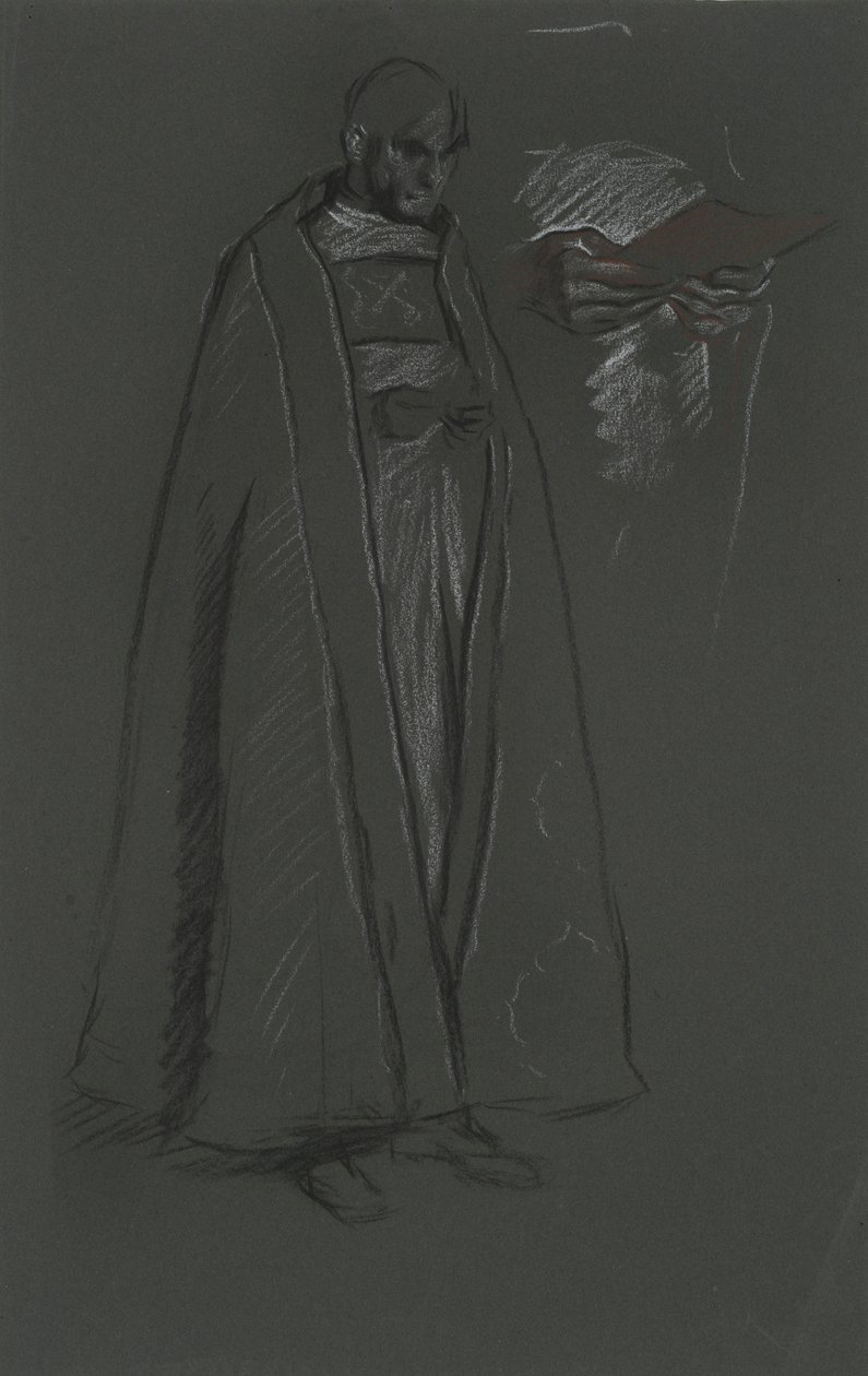 Studie eines Bischofs für die Krönung von Edward VII von Edwin Austin Abbey