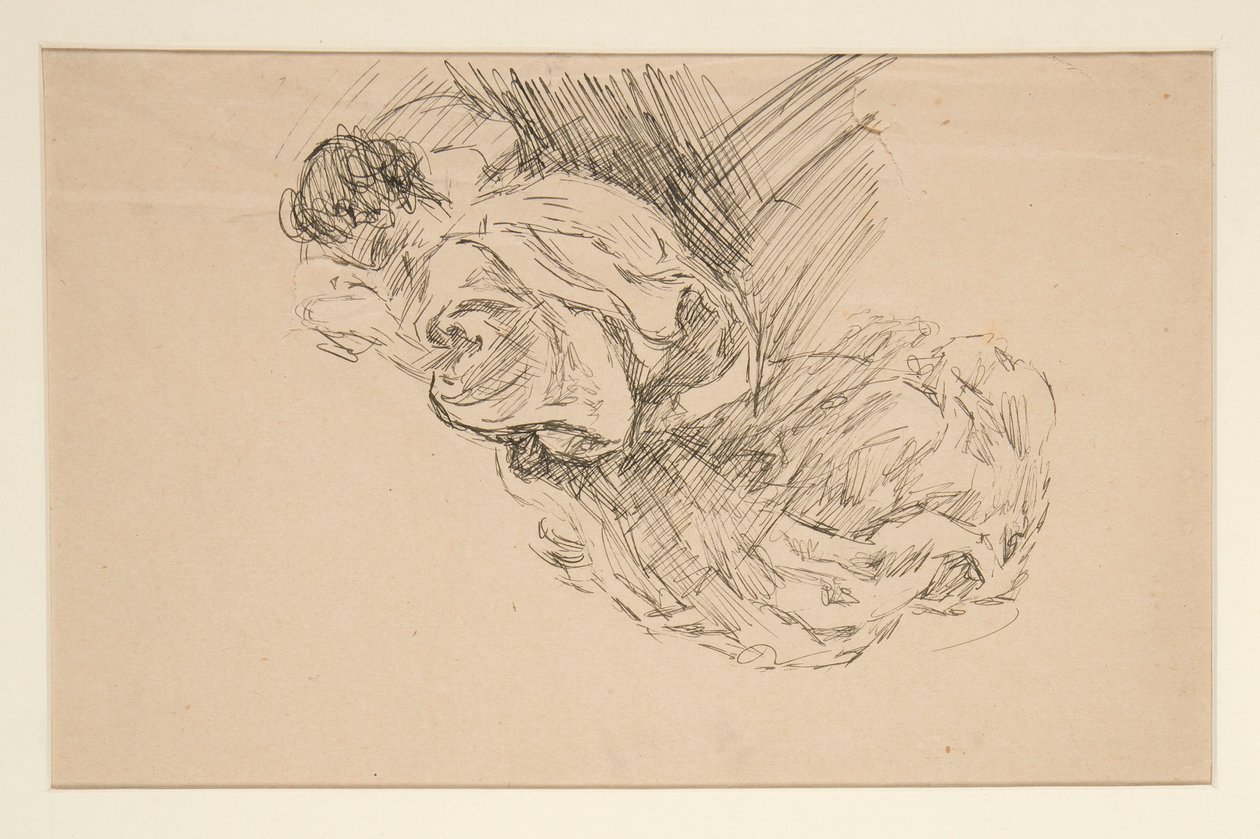 Studie eines Engels (für Glasmalerei? für eine Decke?) von Edwin Austin Abbey