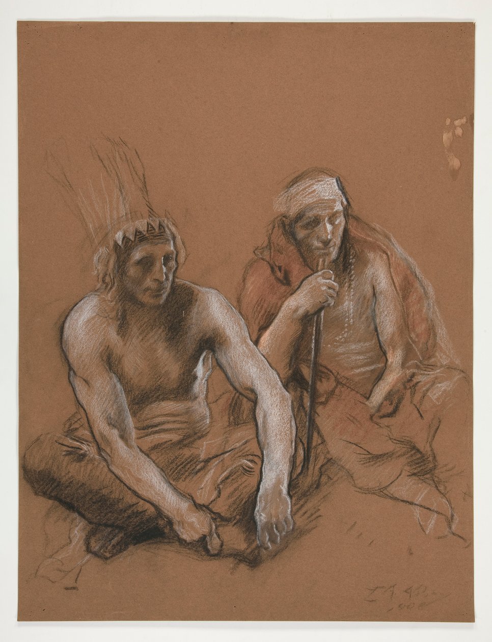 Studie von zwei Indianern für von Edwin Austin Abbey