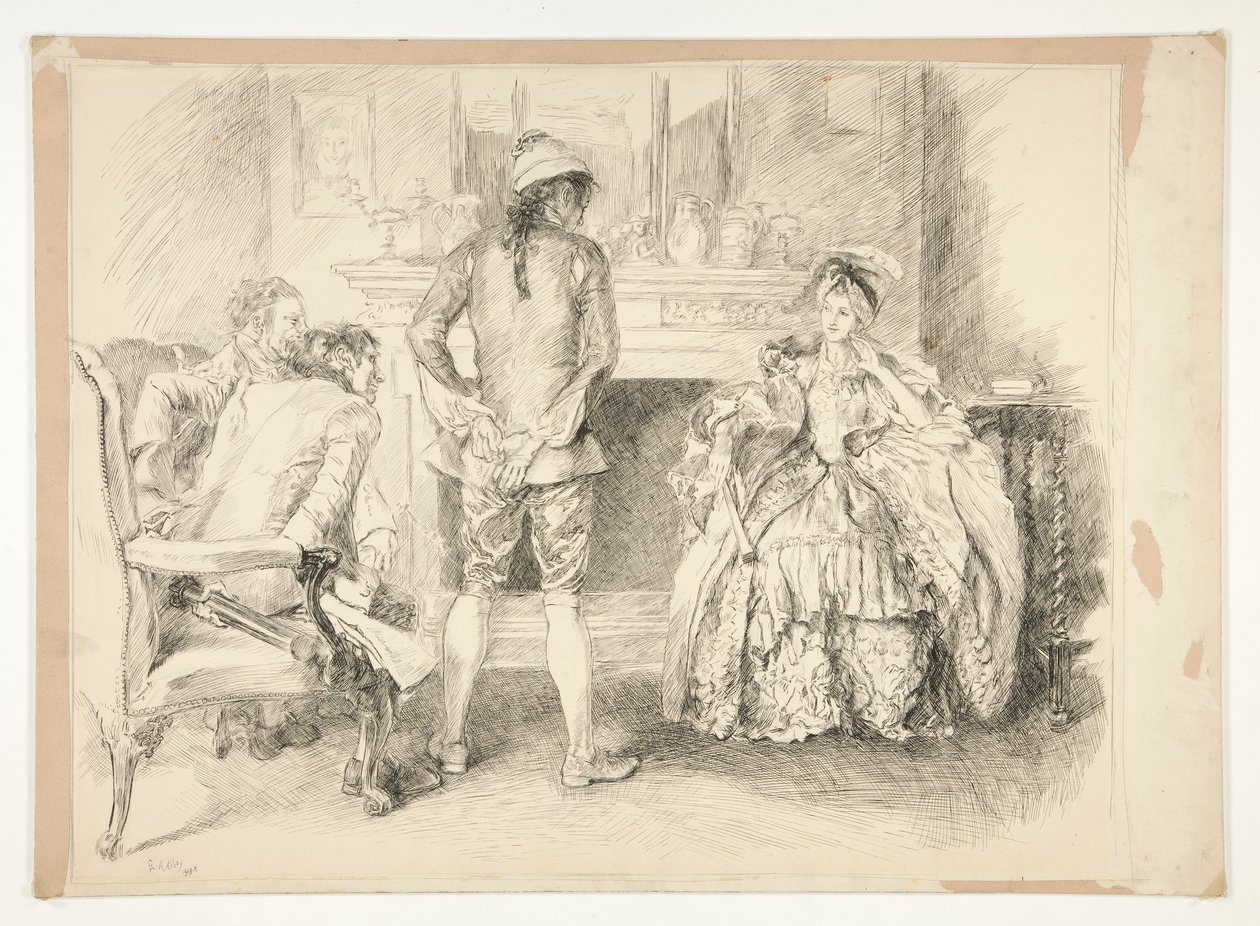 Der gutmütige Mann. Miss Richland und der Gerichtsvollzieher von Edwin Austin Abbey