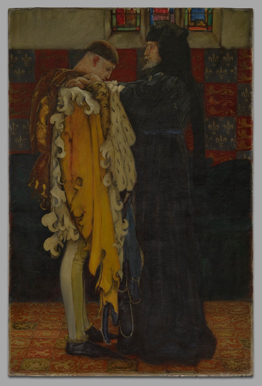 Der König an den Prinzen von Wales von Edwin Austin Abbey