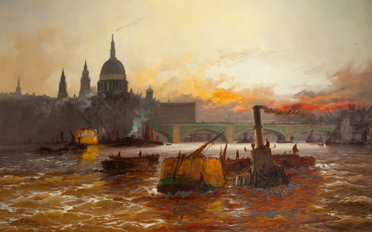Der Pool von London, 1940-45 von Edwin Henry Eugene Fletcher