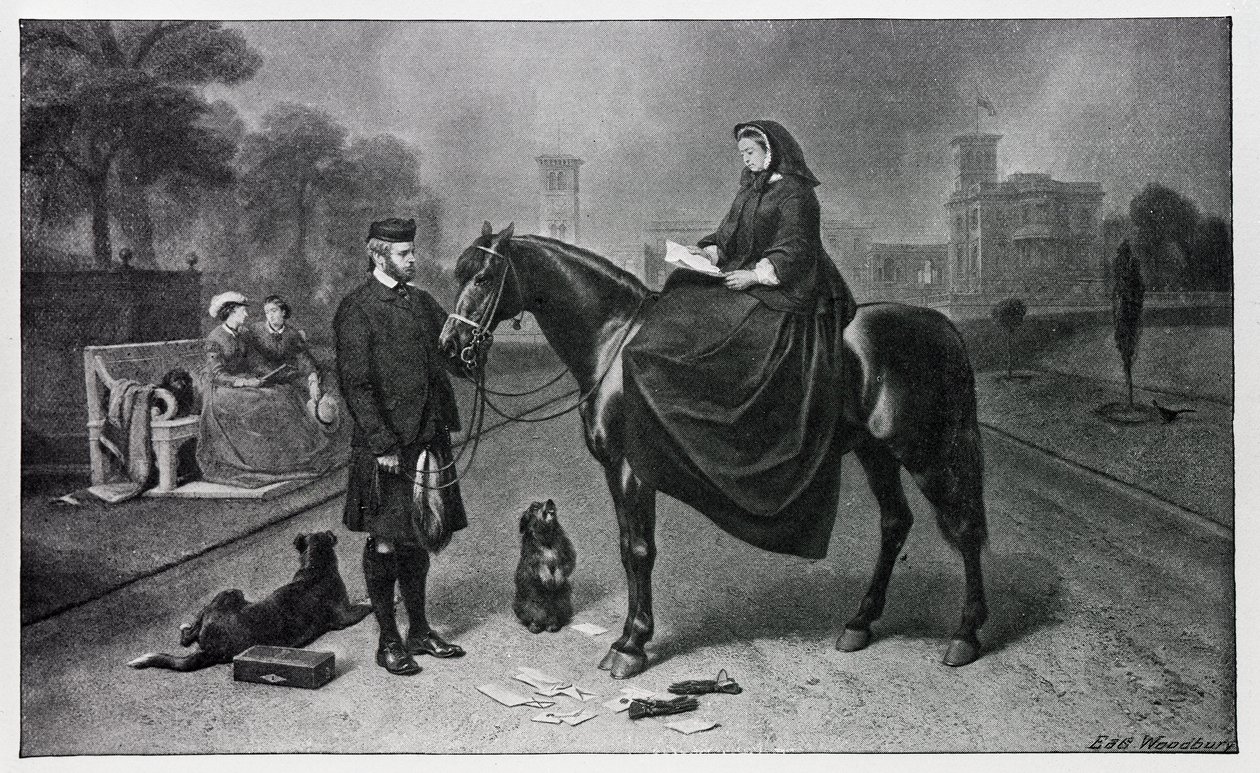 Königin Victoria in Osborne, nach dem Gemälde von 1865 von Edwin Landseer
