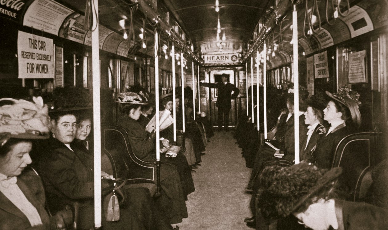 Hudson River U-Bahn-Zug, New York, USA, um 1901 von Edwin Levick