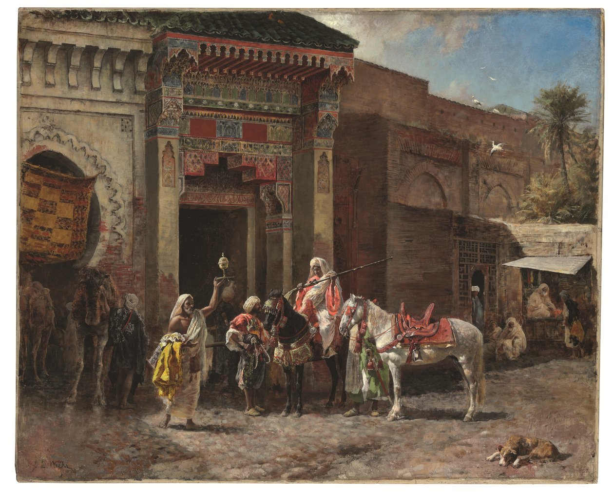 Der Waffenhändler (Vor einem marokkanischen Basartor) von Edwin Lord Weeks