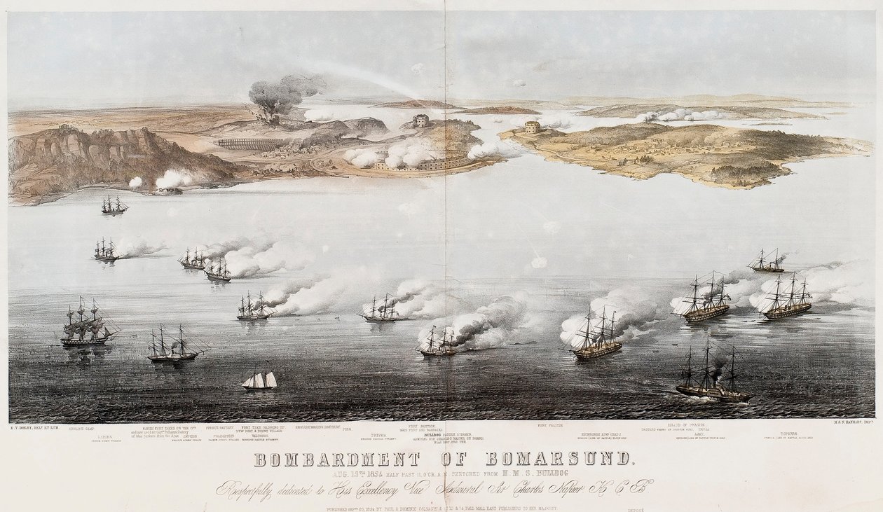 Bombardierung von Bomarsund, 1854 von Edwin Thomas Dolby