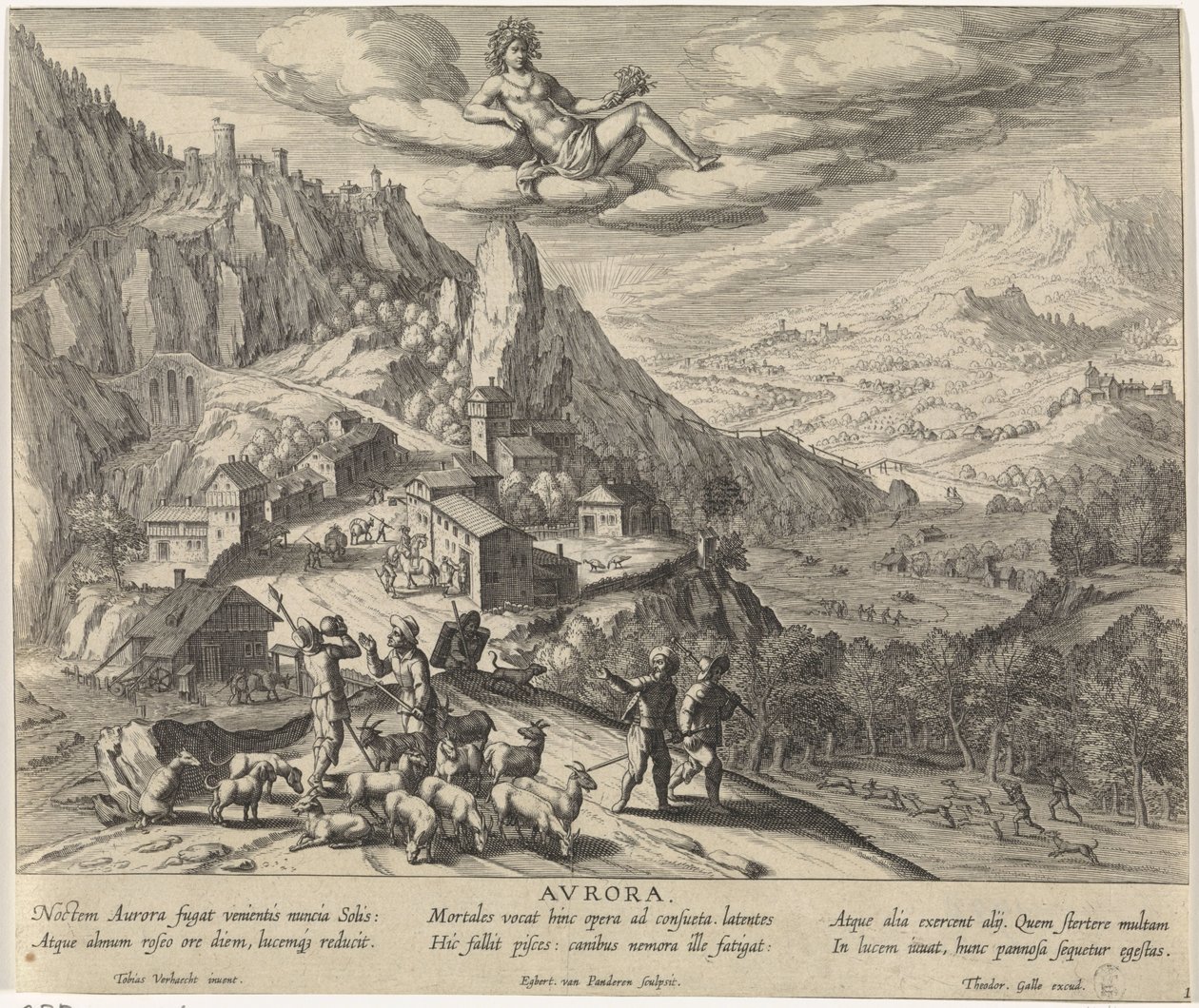 Allegorie auf die Morgendämmerung mit Personifikation der Aurora von Egbert van Panderen