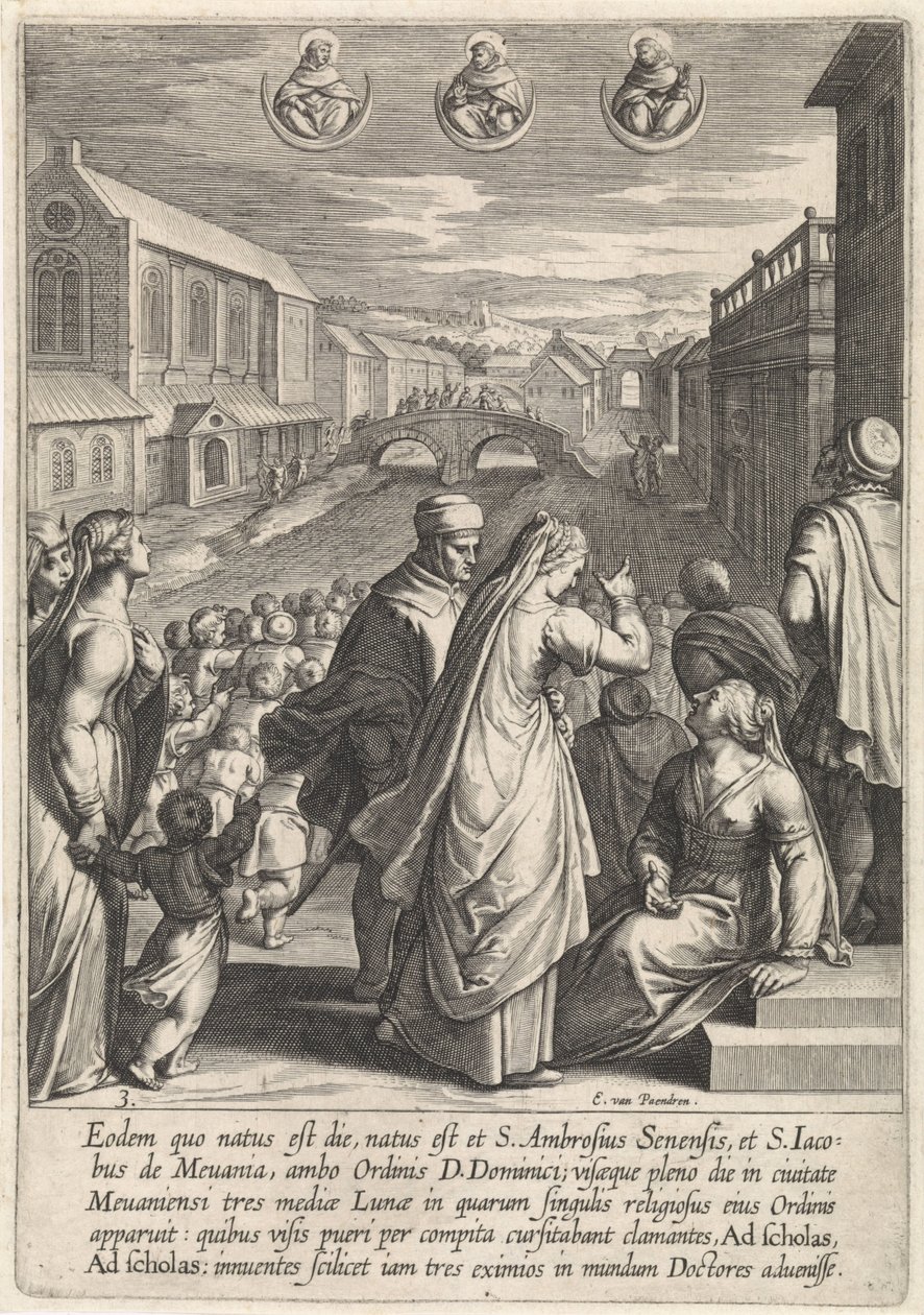 Erscheinung von drei Dominikanern von Egbert van Panderen