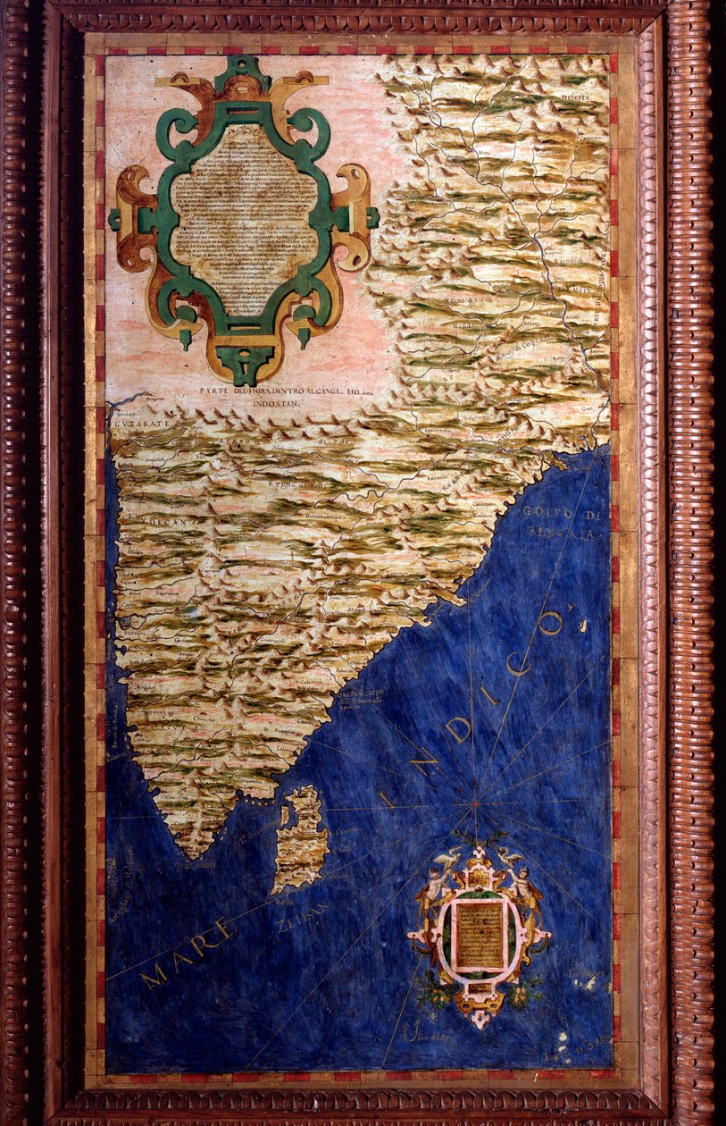 Indien, Karte von Egnazio Danti, um 1567 von Egnazio Danti