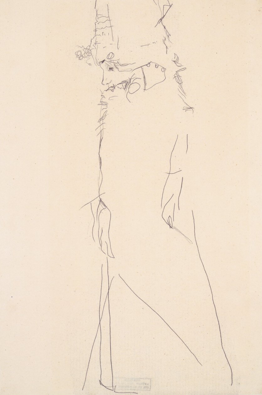 Bildnis Gerti Schiele mit geschlossenen Augen von Egon Schiele