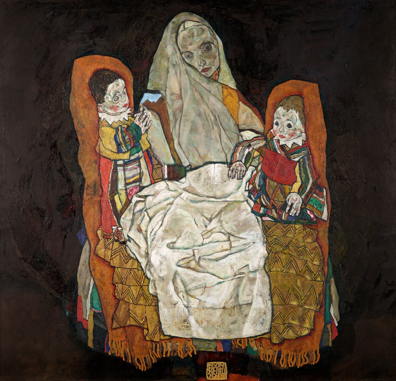 Mutter mit zwei Kindern von Egon Schiele