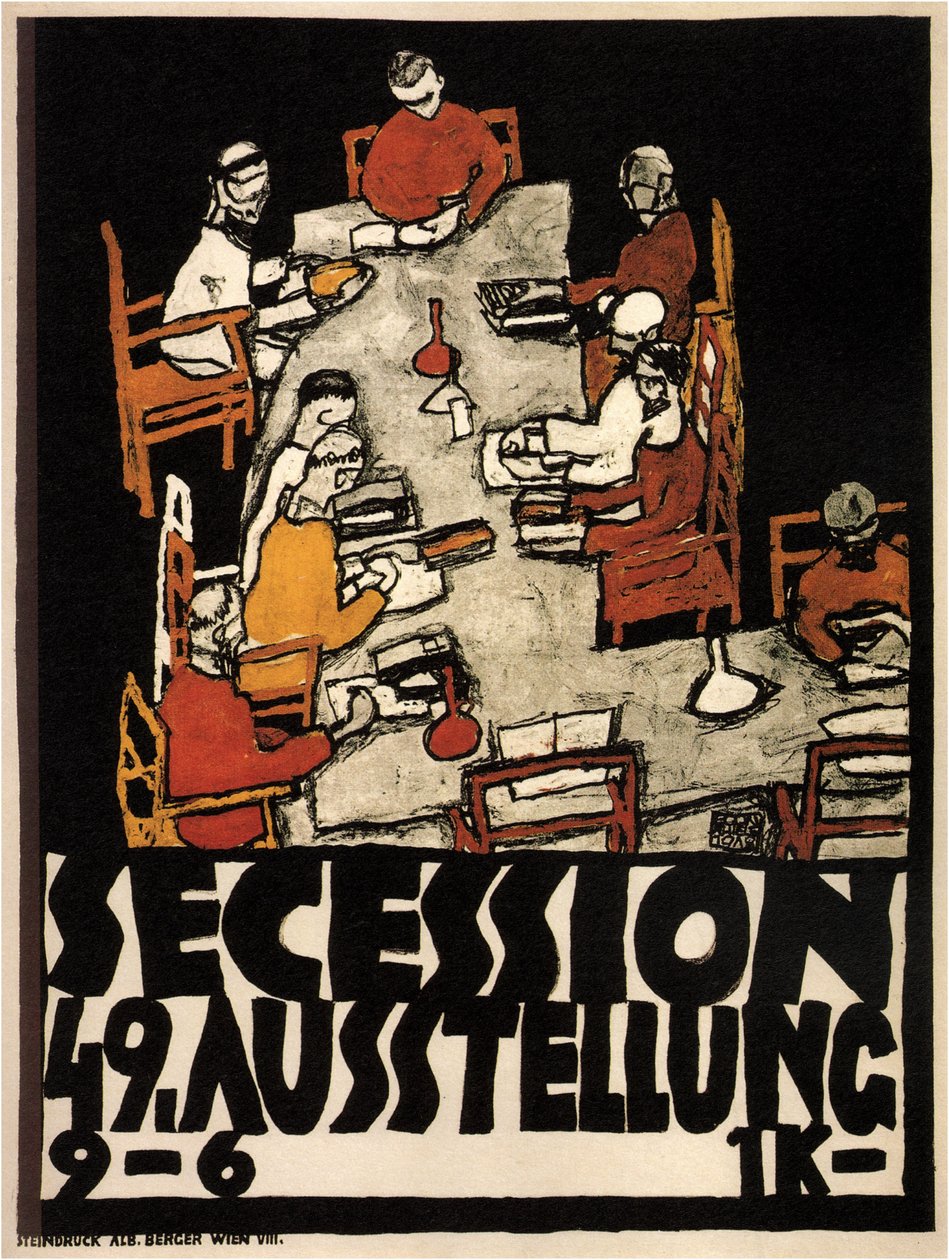 Plakat für die 49. Ausstellung der Wiener Secession, 1918 von Egon Schiele