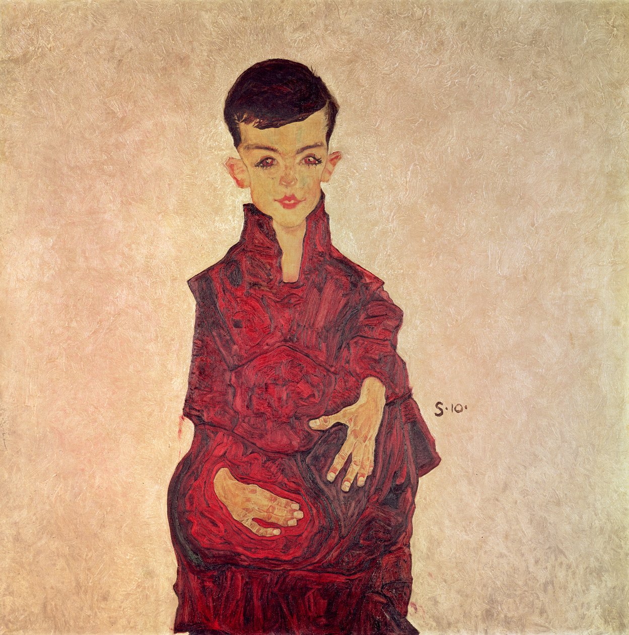 Rainerbub (Porträt von Herbert Rainer im Alter von etwa 6 Jahren) 1910 von Egon Schiele