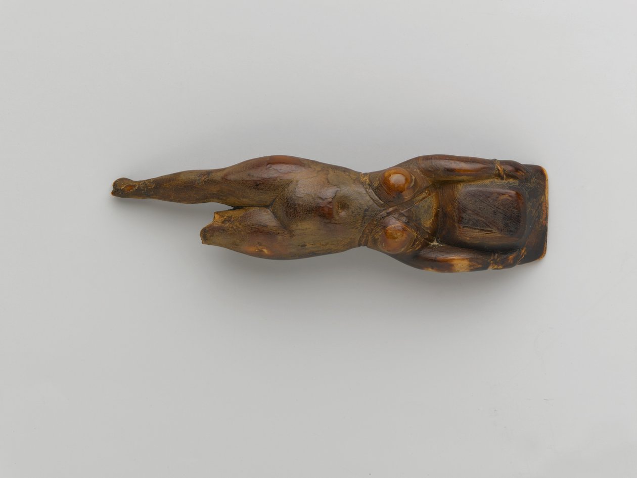 Toilettenschale gehalten von einer schwebenden Frauenfigur, aus Saqqara von Egyptian