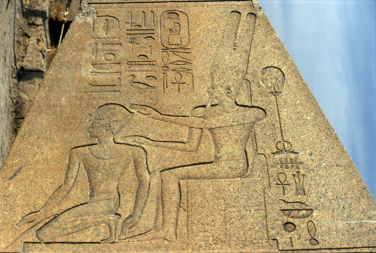 Detail des gefallenen Obelisken von Königin Hatschepsut von Egyptian 18th Dynasty