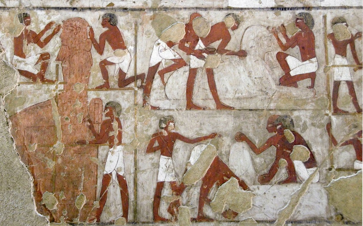 Ägyptische Antiquität: Malerei, die das Grab von Rekhmire dekoriert, Wesir der 18. Dynastie von Egyptian 18th Dynasty