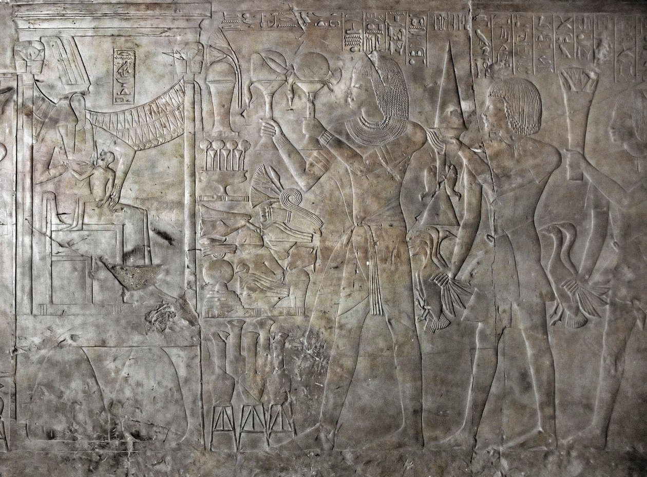Ägyptische Antiquität: Relief aus dem Grab von Kha em Het von Egyptian 18th Dynasty