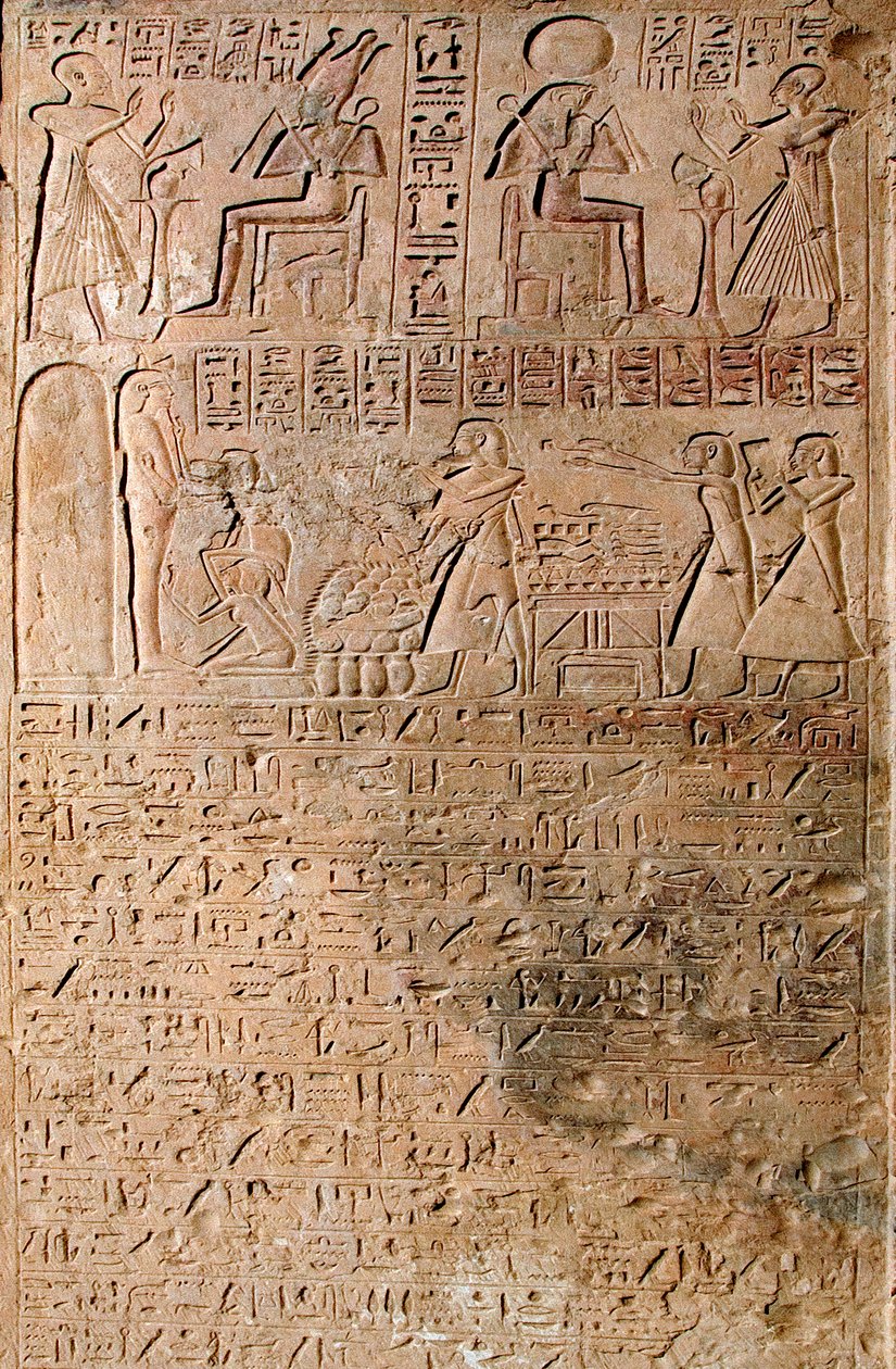Ägyptische Antiquität: Szenen der Verehrung. Grab von Kherouef von Egyptian 18th Dynasty