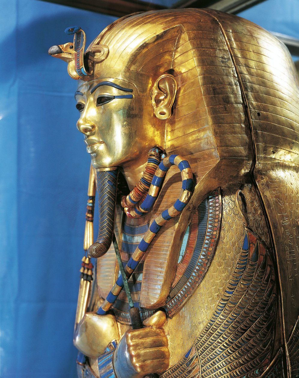 Ägyptische Zivilisation, Sarkophag von Tutanchamun, verziert mit Gold und Halbedelsteinen von Egyptian 18th Dynasty