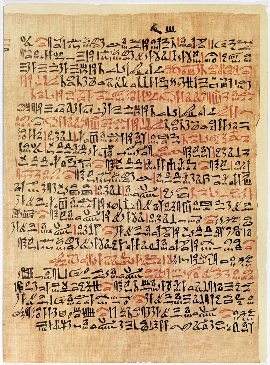 Fragment des Ebers-Papyrus, Neues Reich von Egyptian 18th Dynasty