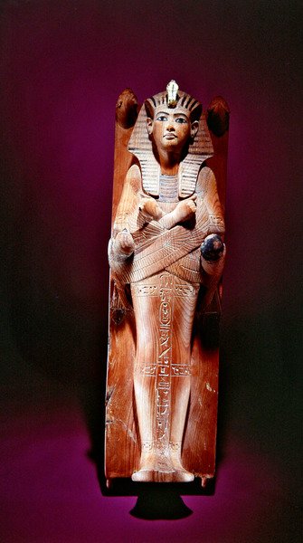Bild des Königs auf seinem Totenbett, aus dem Grab von Tutanchamun, Neues Reich von Egyptian 18th Dynasty