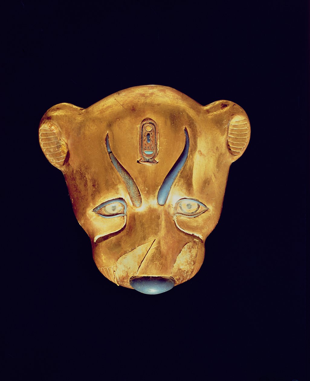 Leopardenkopf, aus dem Grab von Tutanchamun, Neues Reich von Egyptian 18th Dynasty