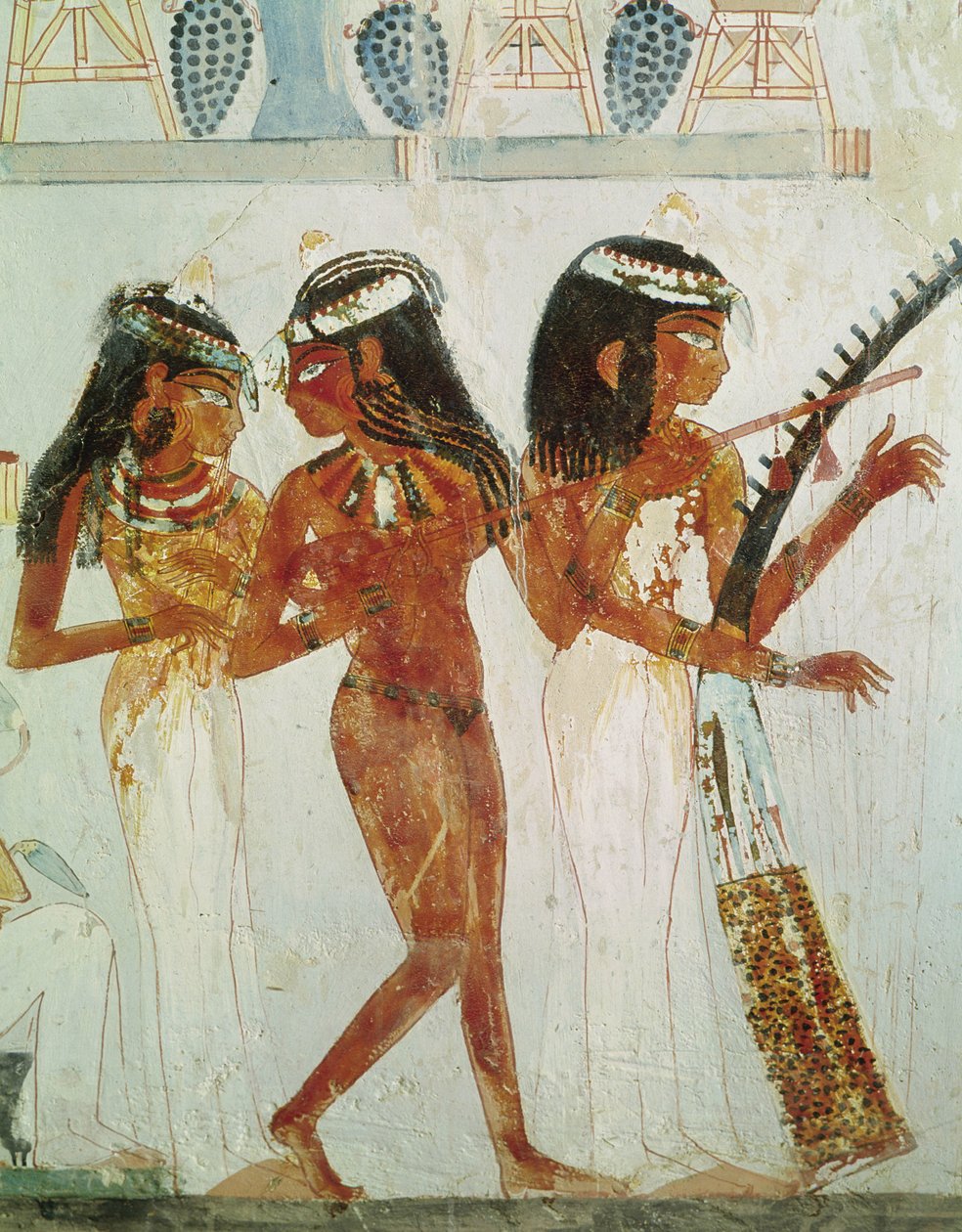Musiker und eine Tänzerin, aus dem Grab von Nakht, Neues Reich von Egyptian 18th Dynasty