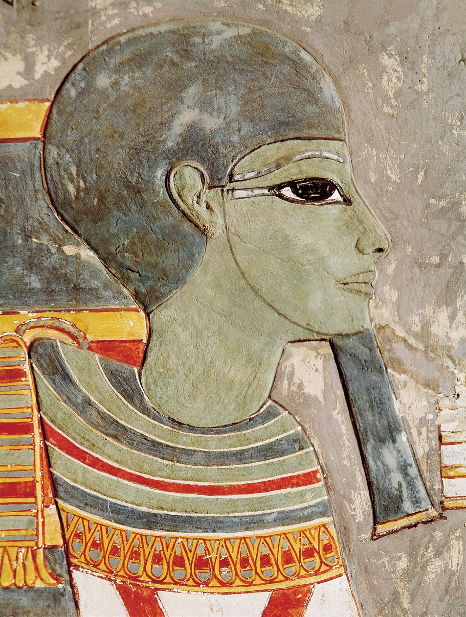 Bemaltes Relief des Gottes Ptah im Tal der Könige, aus dem Grab von Horemheb von Egyptian 18th Dynasty