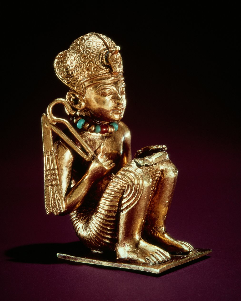 Anhänger, der Amenophis III darstellt, aus dem Grab von Tutanchamun, Neues Reich von Egyptian 18th Dynasty