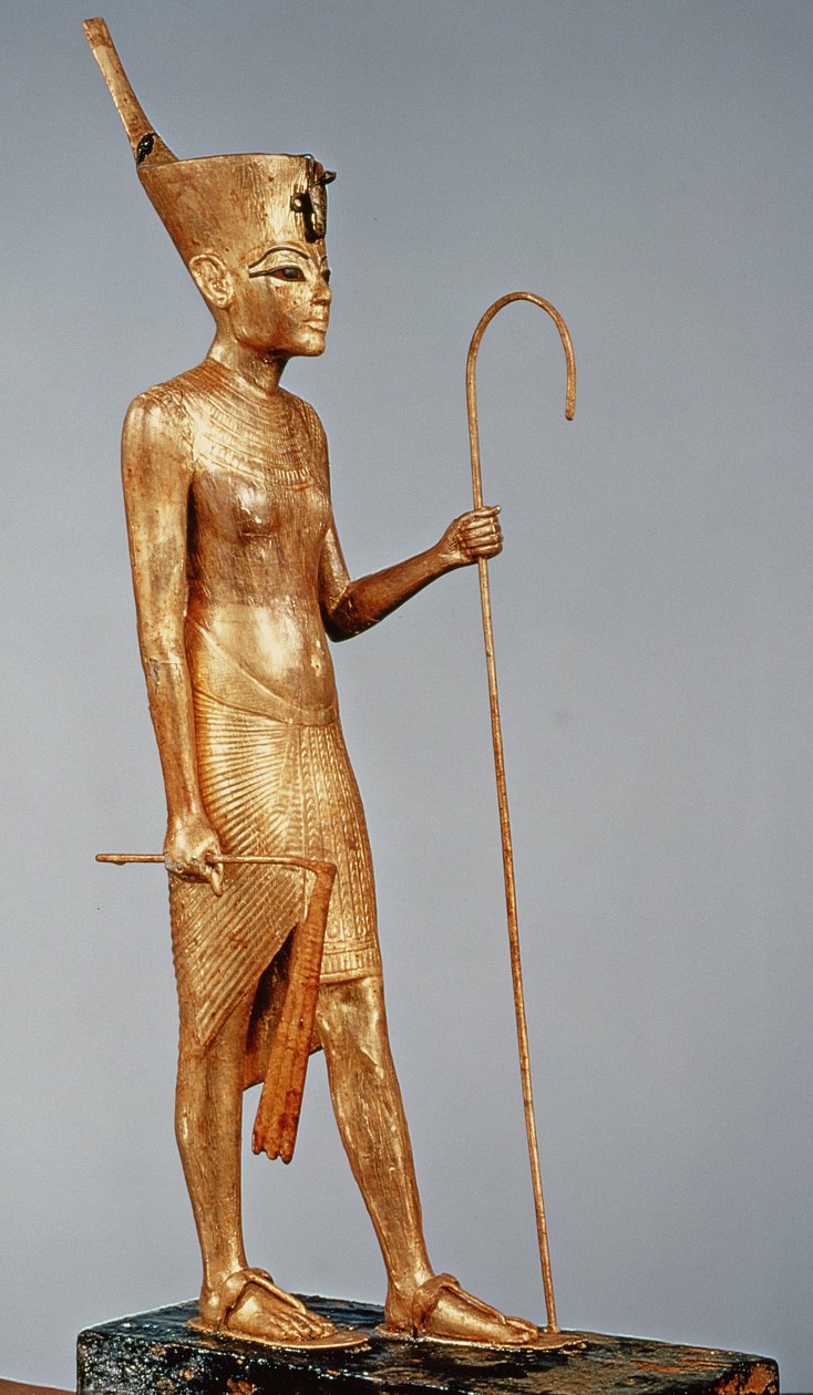 Statuette des Königs mit der roten Krone des Nordens, aus dem Grab von Tutanchamun (ca. 1370-52 v. Chr.) Neues Reich von Egyptian 18th Dynasty