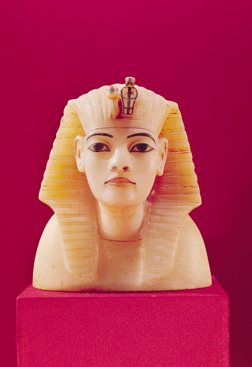Stopfen einer der Kanopenurnen, aus dem Grab von Tutanchamun (ca. 1370-1352 v. Chr.) Neues Reich von Egyptian 18th Dynasty