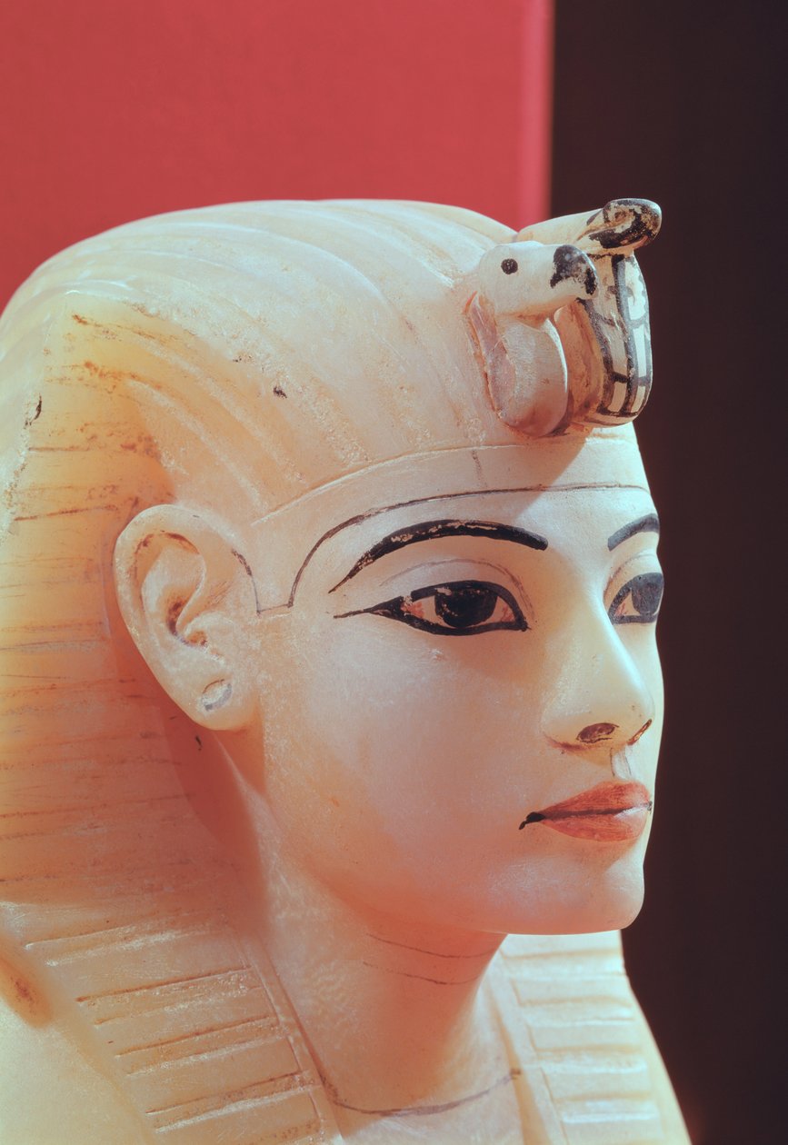 Stopfen einer der Kanopenurnen, aus dem Grab von Tutanchamun (ca. 1370-52 v. Chr.), Neues Reich von Egyptian 18th Dynasty