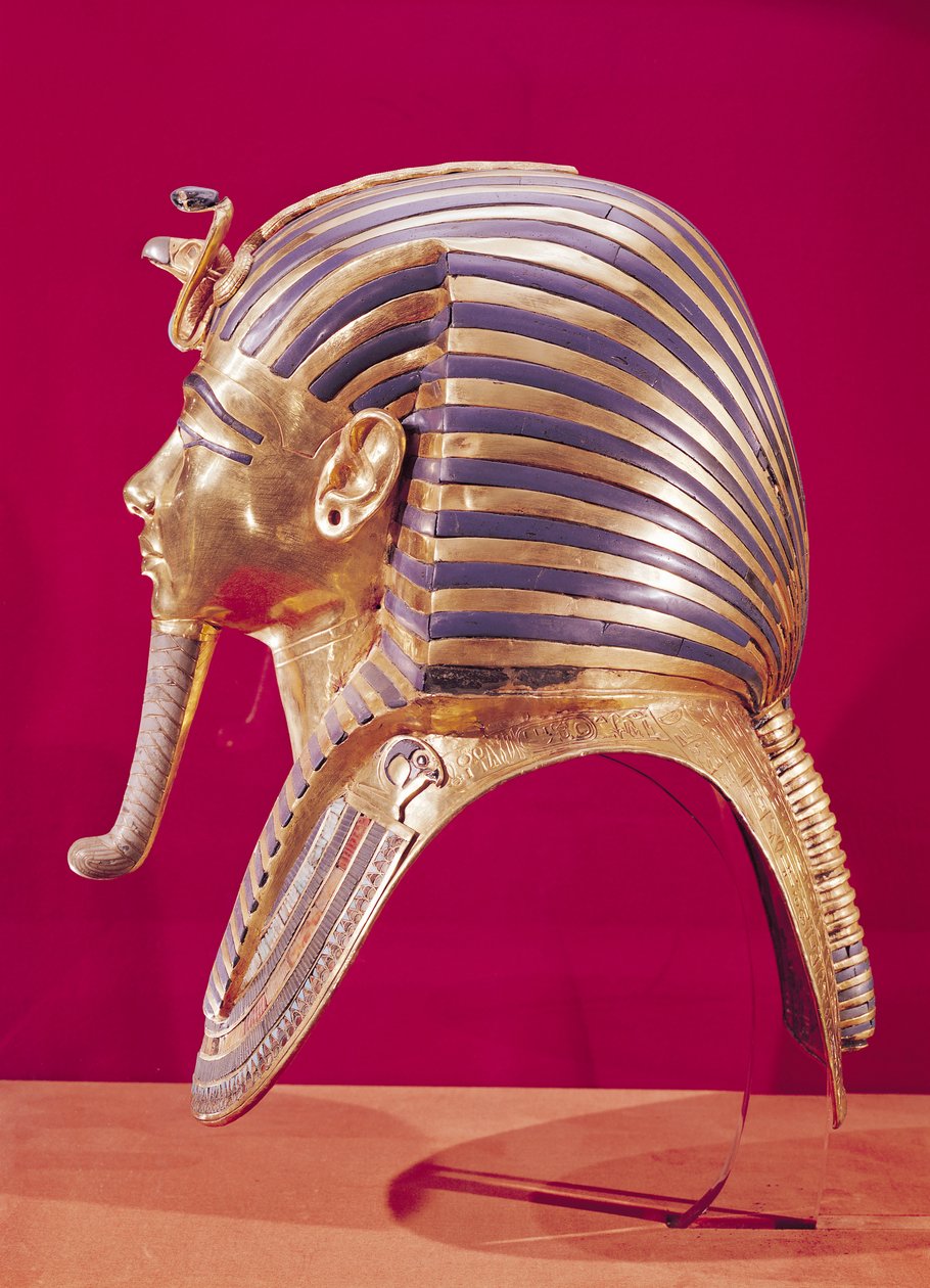 Die goldene Maske, aus dem Schatz von Tutanchamun (ca. 1370-52 v. Chr.) ca. 1340 v. Chr. von Egyptian 18th Dynasty
