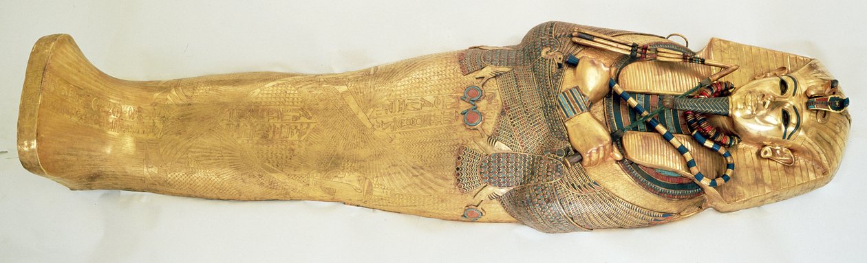 Der innerste Sarg des Königs, aus dem Grab von Tutanchamun (ca. 1370-1352 v. Chr.) Neues Reich von Egyptian 18th Dynasty
