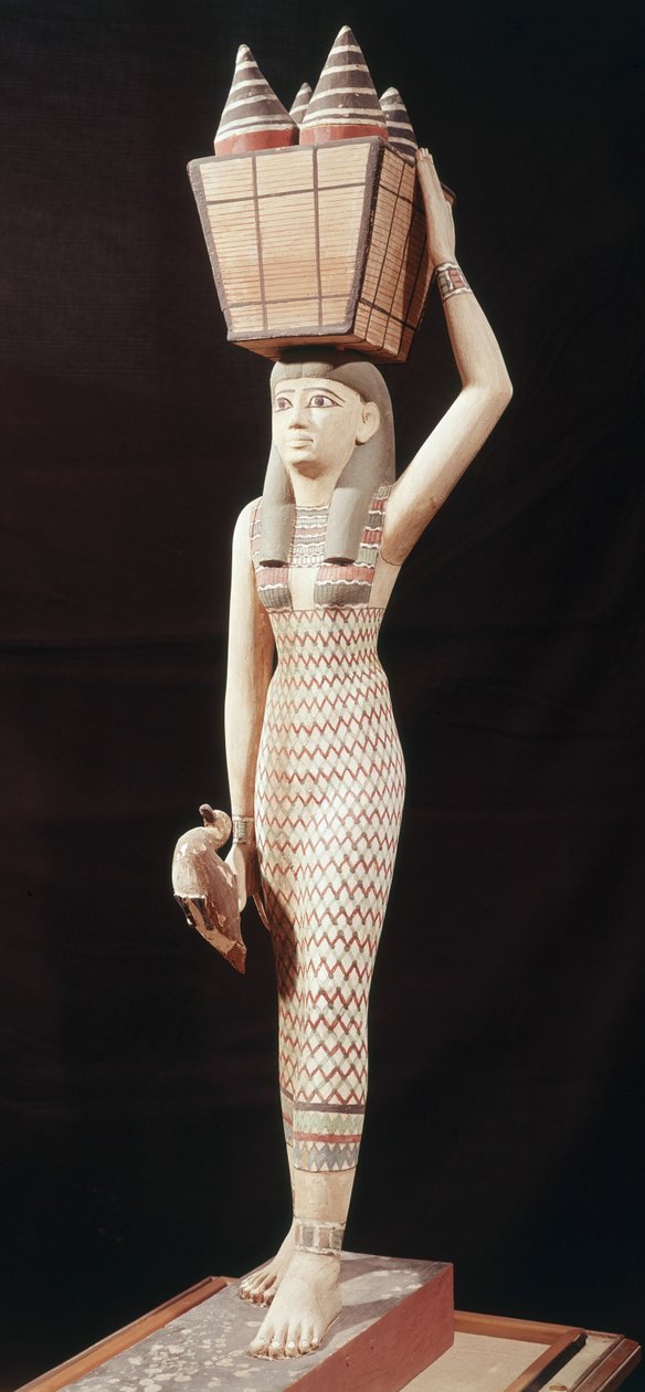 Frau, die Opfergaben trägt, Neues Reich von Egyptian 18th Dynasty