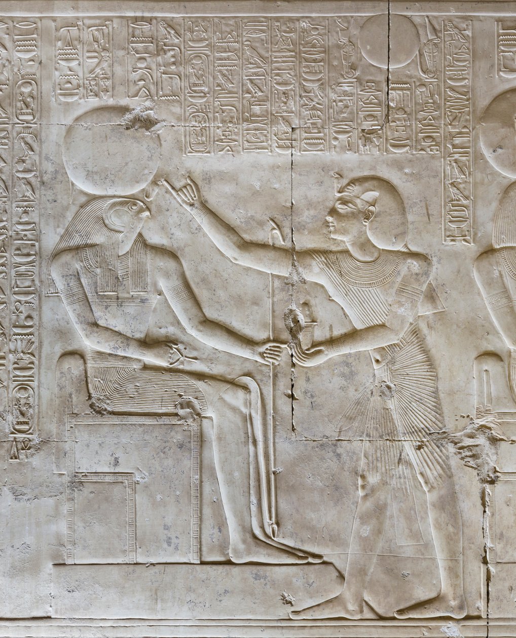 Basrelief, Tempel von Seti I, Abydos, Ägypten von Egyptian 19th Dynasty