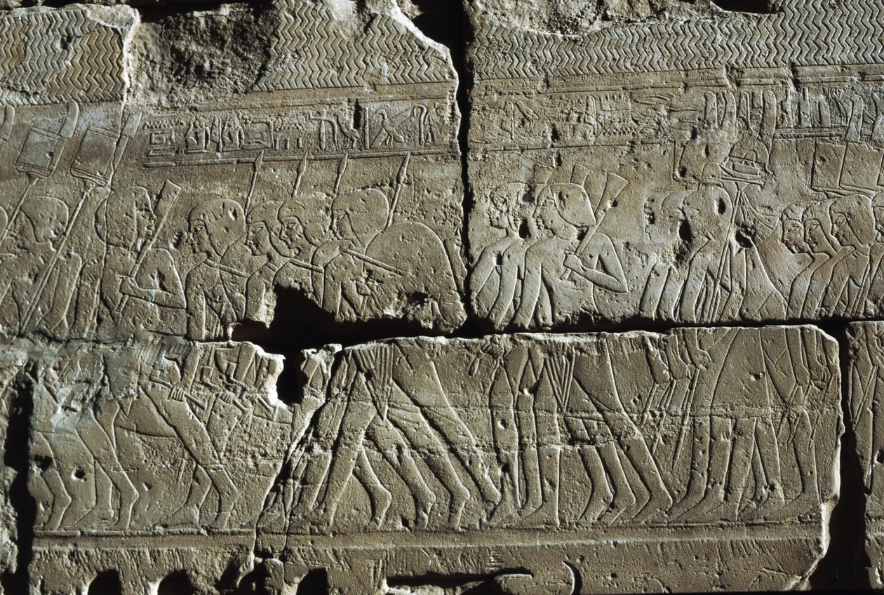 Relief, Tempel des Amun, Luxor, antikes Theben (UNESCO-Welterbeliste) von Egyptian 19th Dynasty
