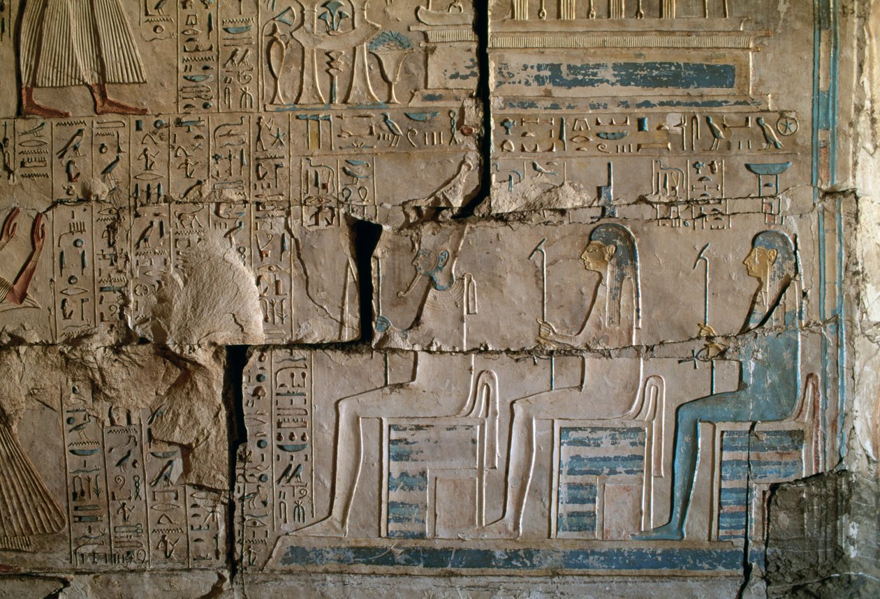 Relief aus dem Grab von Netcherouymes, hoher Beamter von Ramses II., Saqqara, ägyptische Zivilisation, Neues Reich, Dynastie XIX von Egyptian 19th Dynasty