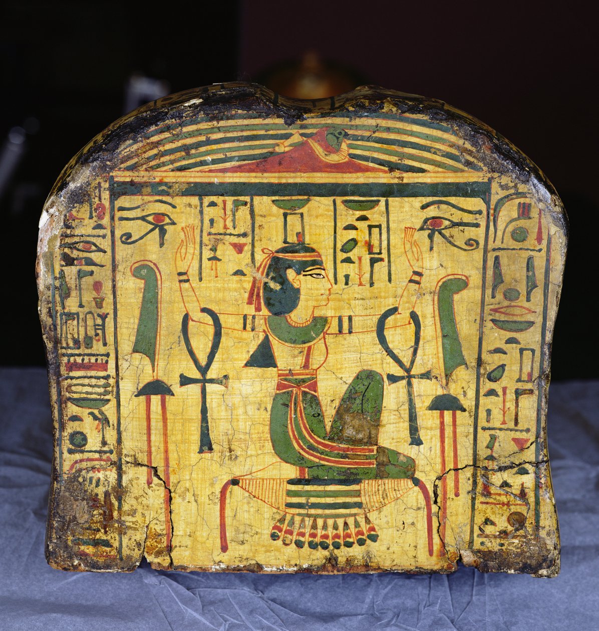 Detail des Fußendes der äußeren Sargbasis der Mumie von Nesyamun, möglicherweise gefunden in Deir El-Bahri, Neues Reich, ca. 1100 v. Chr. von Egyptian 20th Dynasty