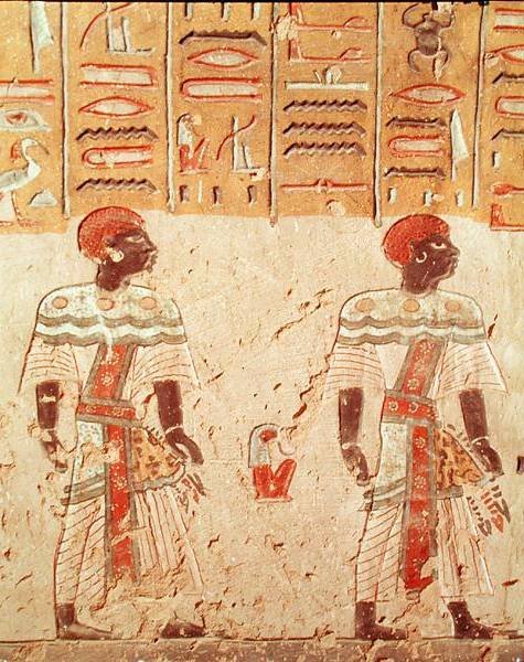 Nubier, aus dem Grab von Ramses III. (ca. 1184-1153 v. Chr.) Neues Reich von Egyptian 20th Dynasty
