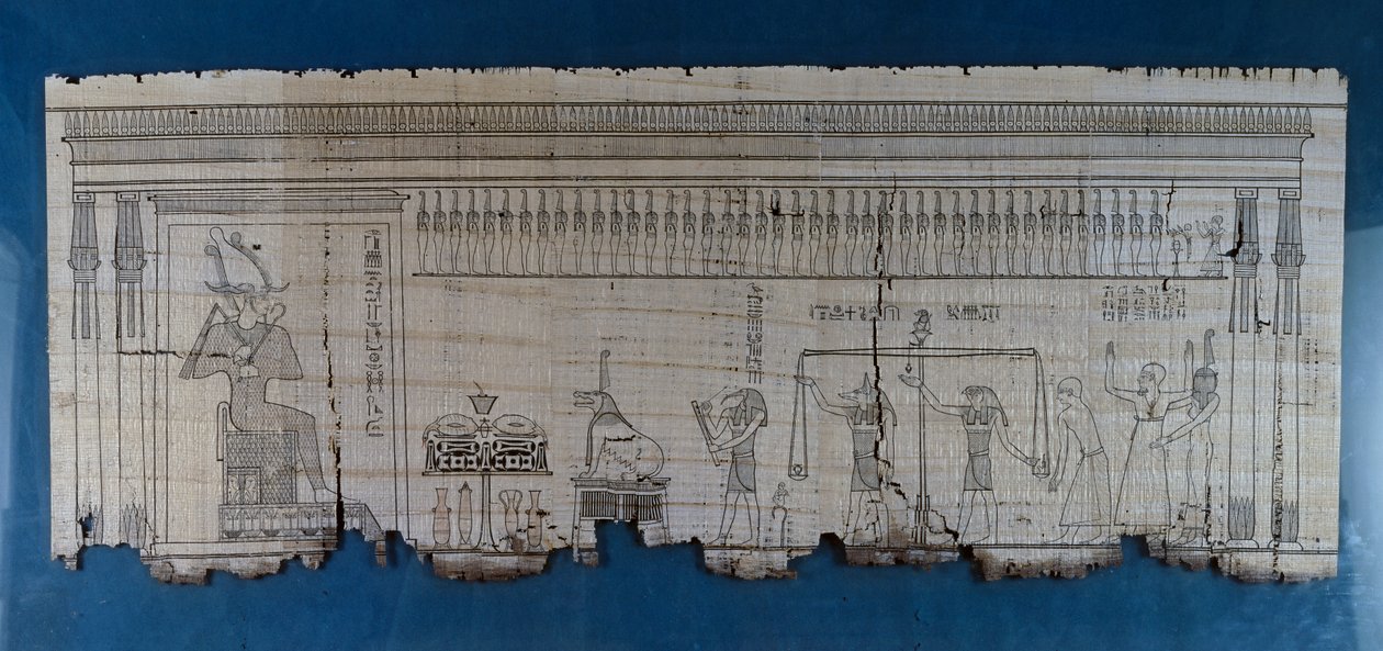 Papyrus mit satirischer Szene von Egyptian 20th Dynasty