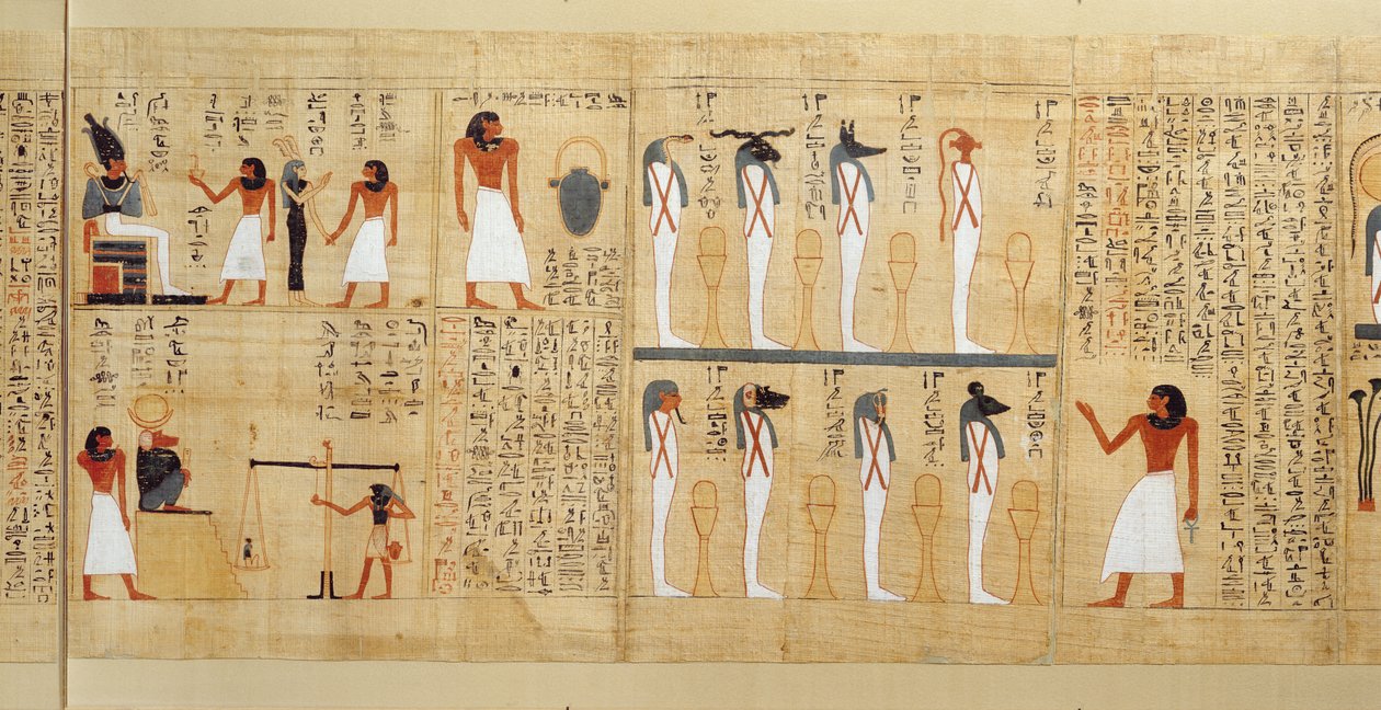 Mythologisches Papyrus von Imenemsaouf, Dritte Zwischenzeit (Detail) von Egyptian 21st Dynasty