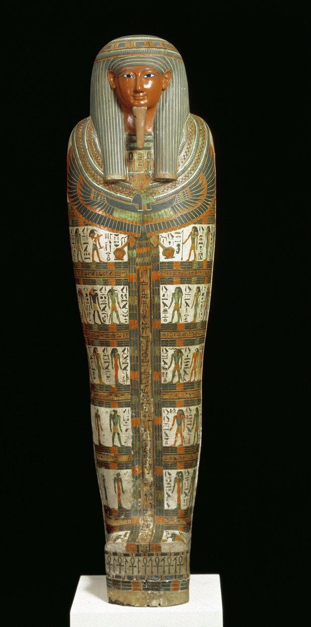 Mumienkartonage von Nespanetjerepenere, möglicherweise aus Theben, Dritte Zwischenzeit von Egyptian 22nd Dynasty