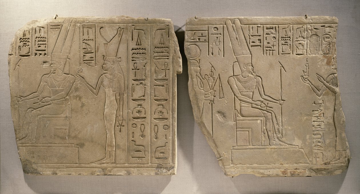 Amun-Re und Mut, aus Karnak, Theben, Spätzeit von Egyptian 25th Dynasty