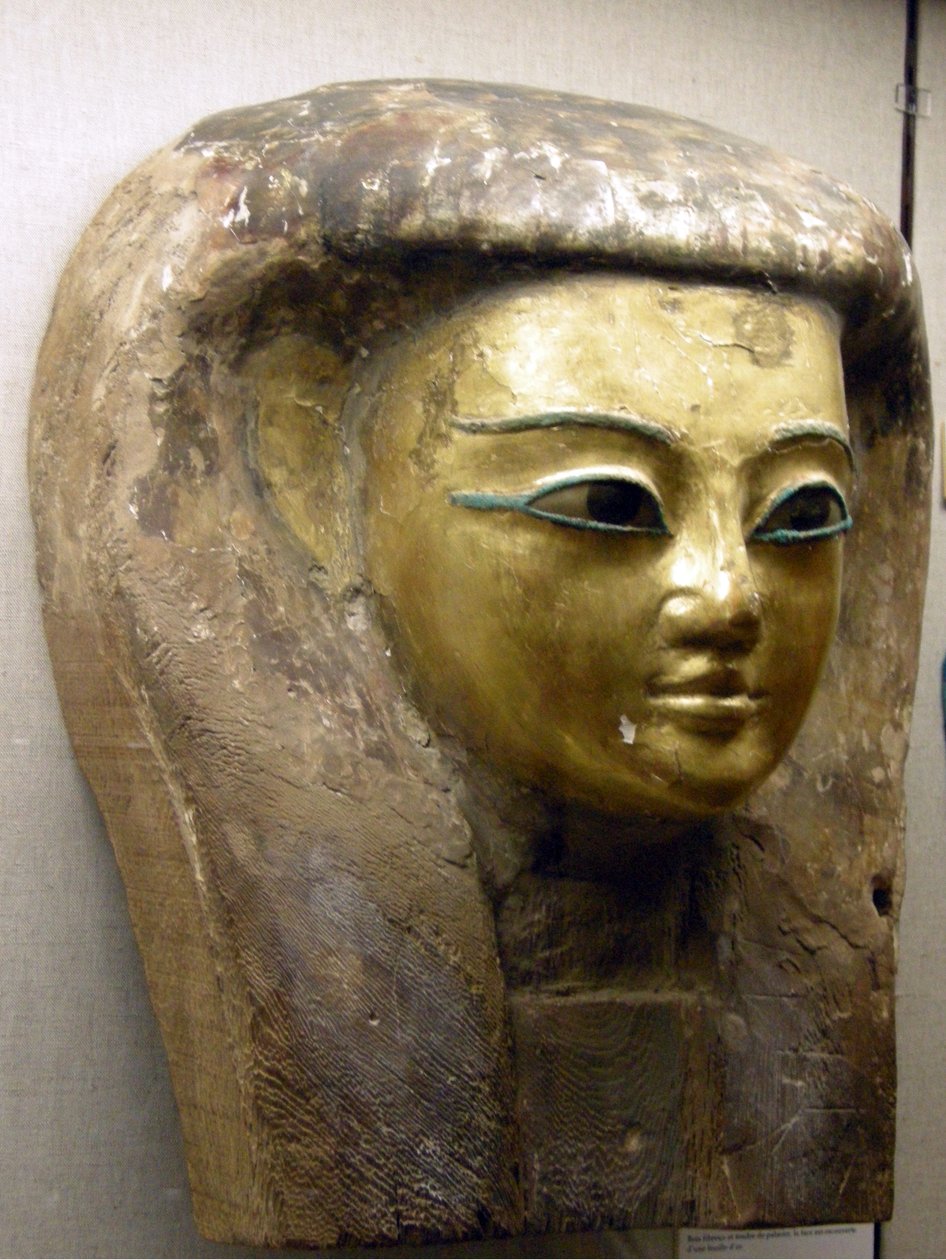 Kopf von einem Sarkophag, Saitenzeit von Egyptian 26th Dynasty