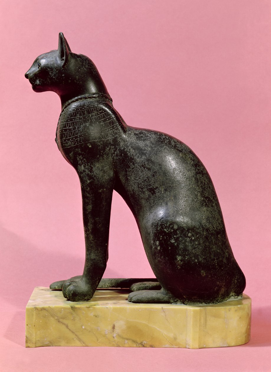 Skulptur einer Katze, Spätzeit (Bronze) von Egyptian 26th Dynasty