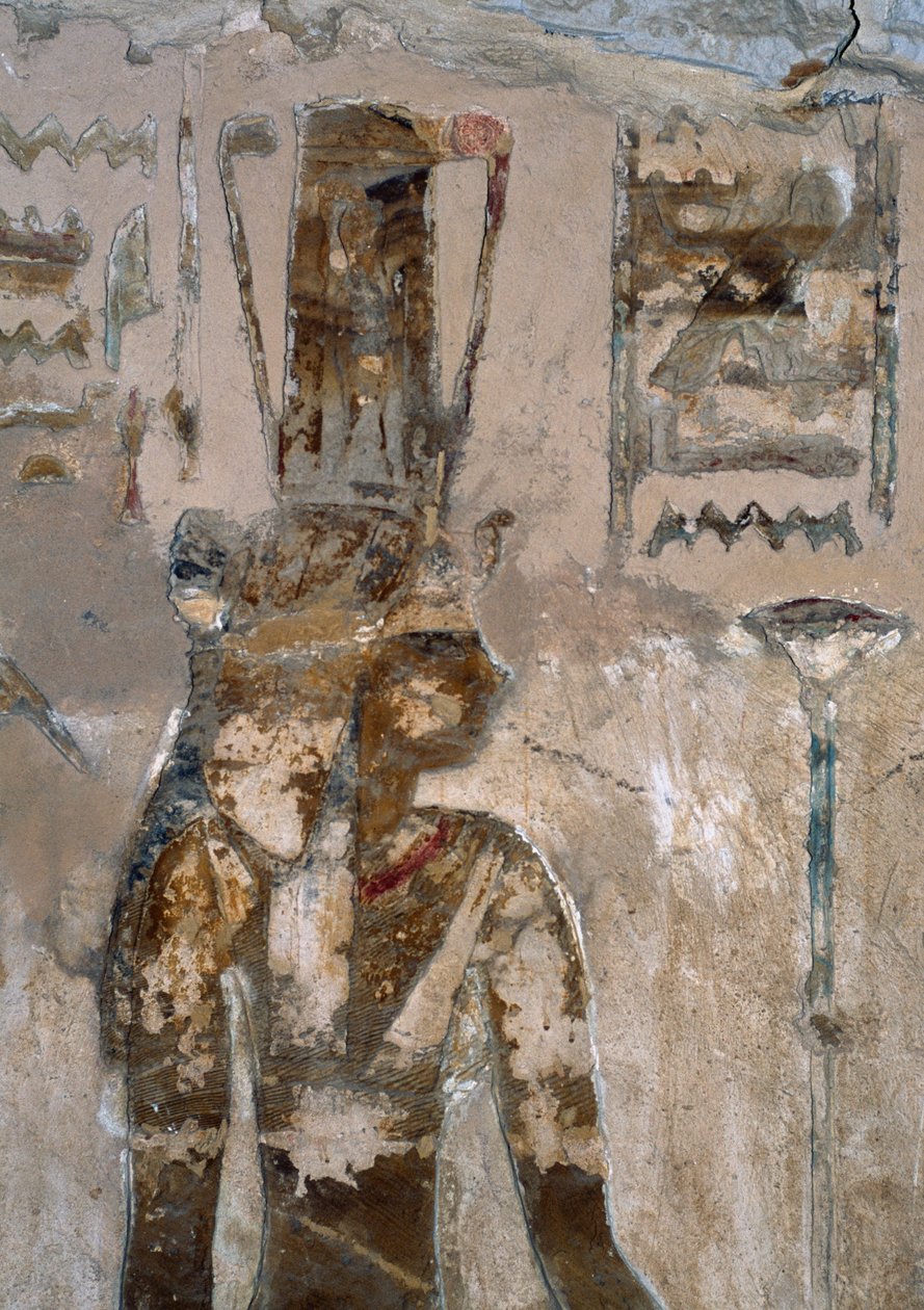 Wandmalereien, Tempel von Ain El Meftla, Bahariya-Oase, Gizeh, Ägypten, 26. Dynastie (663-525 v. Chr.), Detail von Egyptian 26th Dynasty